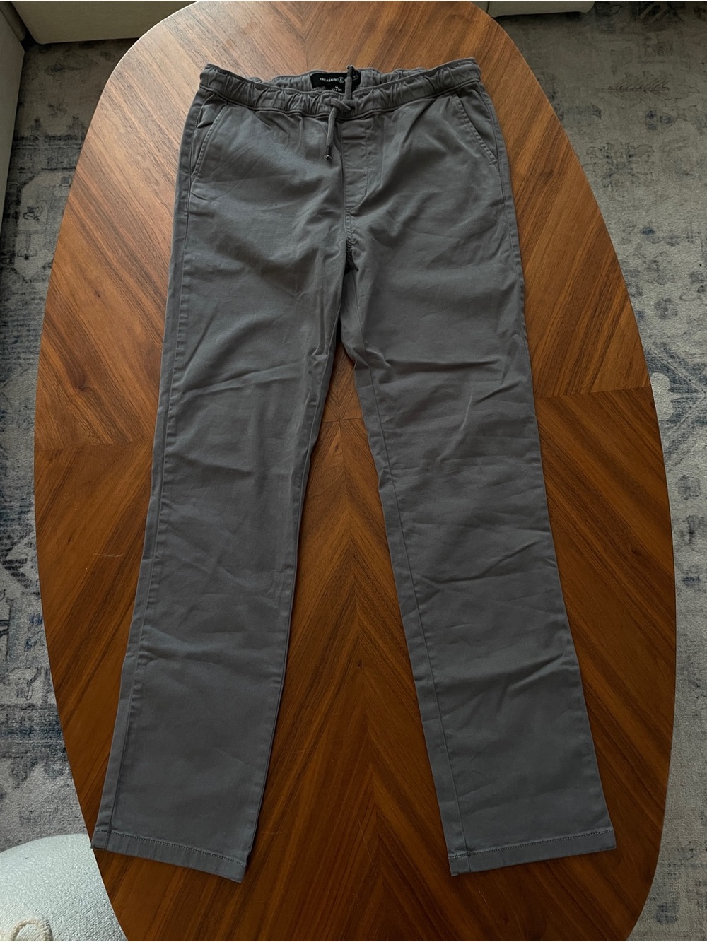 Treasure & Bond Gray Drawstring Chinos